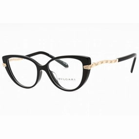 Bvlgari Women's Eyeglasses - Black Plastic Full Rim Cat Eye Frame | 0BV4199BF 501