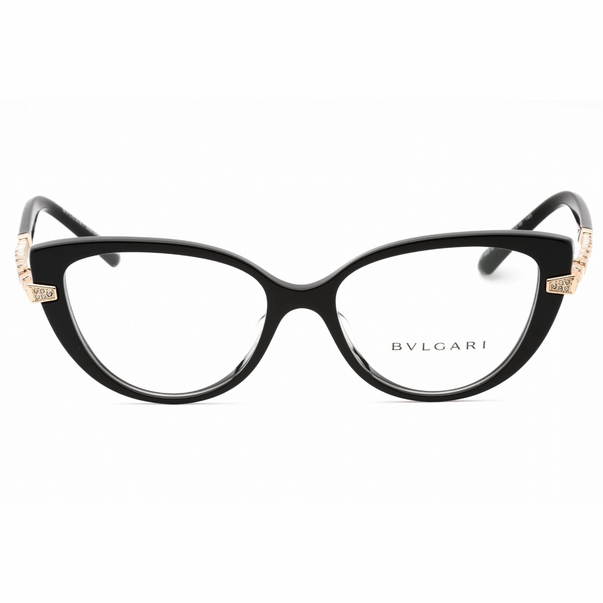Bvlgari Women's Eyeglasses - Black Plastic Full Rim Cat Eye Frame | 0BV4199BF 501