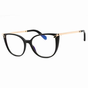 Bvlgari Women's Eyeglasses - Black Plastic Full Rim Cat Eye Shape Frame | 0BV4196 5518