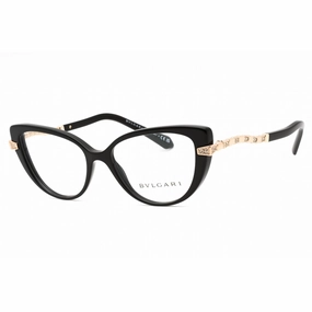 Bvlgari Women's Eyeglasses - Black Plastic Full Rim Cat Eye Shape Frame | 0BV4199B 501