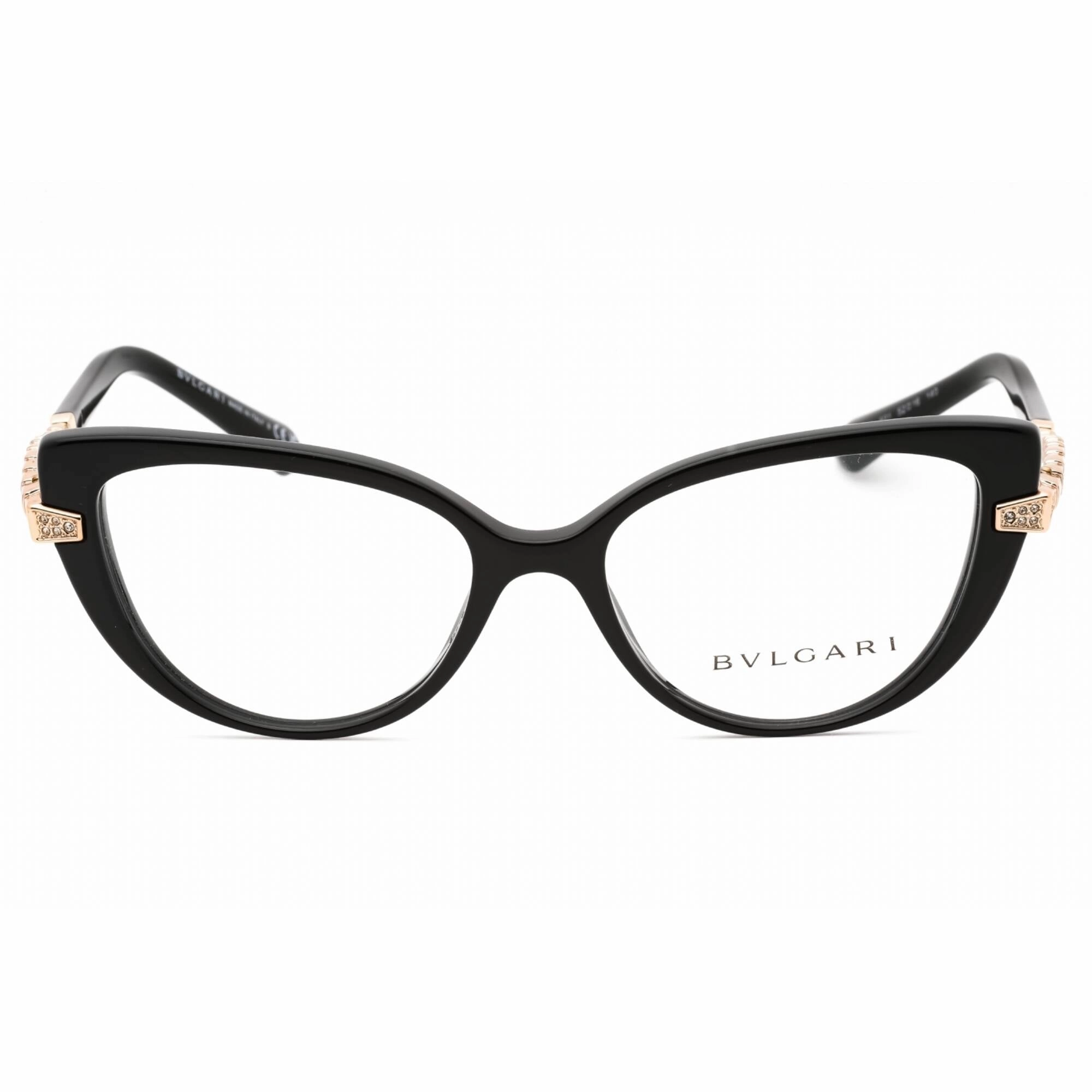 Bvlgari Women's Eyeglasses - Black Plastic Full Rim Cat Eye Shape Frame | 0BV4199B 501