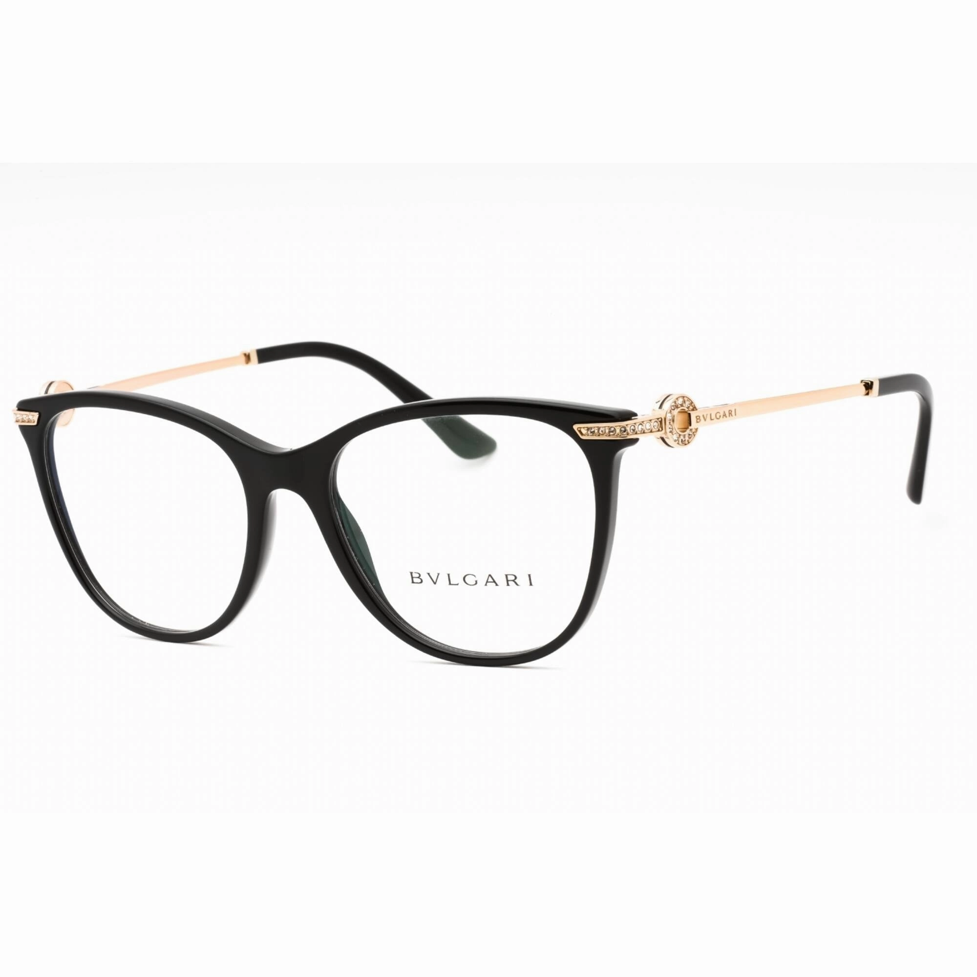 Bvlgari Women's Eyeglasses - Black Plastic Full Rim Cat Eye Shape Frame | 0BV4209B 501