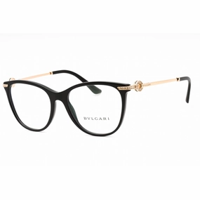 Bvlgari Women's Eyeglasses - Black Plastic Full Rim Cat Eye Shape Frame | 0BV4209B 501