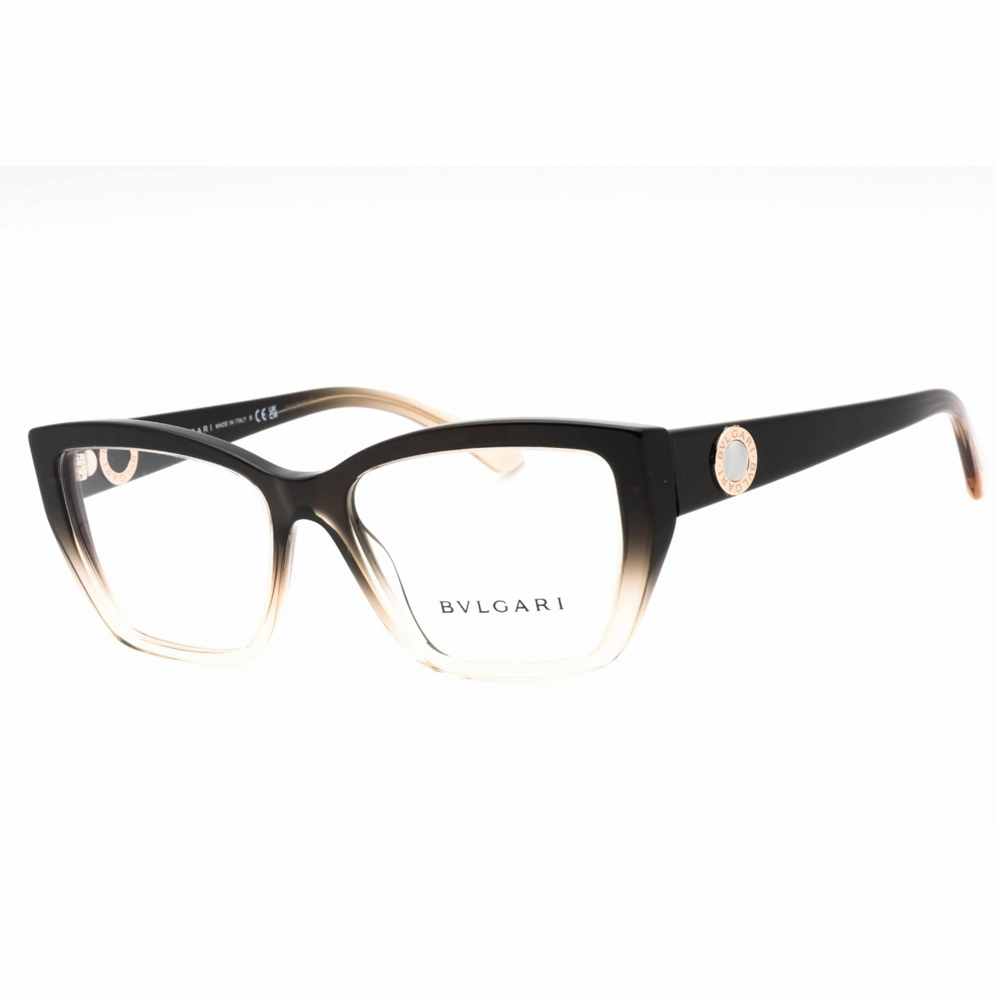 Bvlgari Women's Eyeglasses - Black Shaded Plastic Full Rim Cat Eye | 0BV4221 5450
