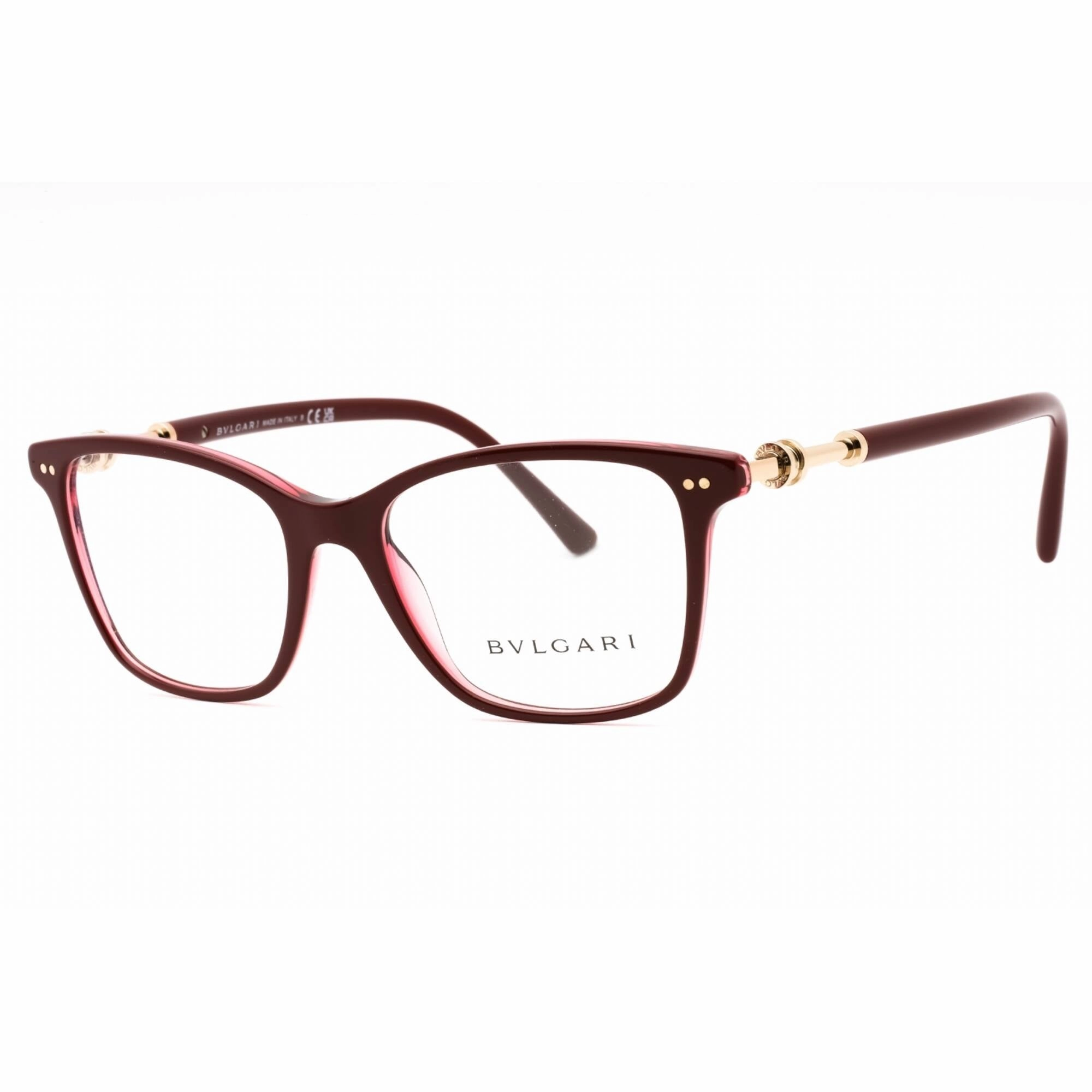 Bvlgari Women's Eyeglasses - Bordeaux Plastic Full Rim Cat Eye Frame | 0BV4203 5469