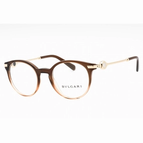 Bvlgari Women's Eyeglasses - Brown Gradient Beige Plastic Round Frame | 0BV4202 5476