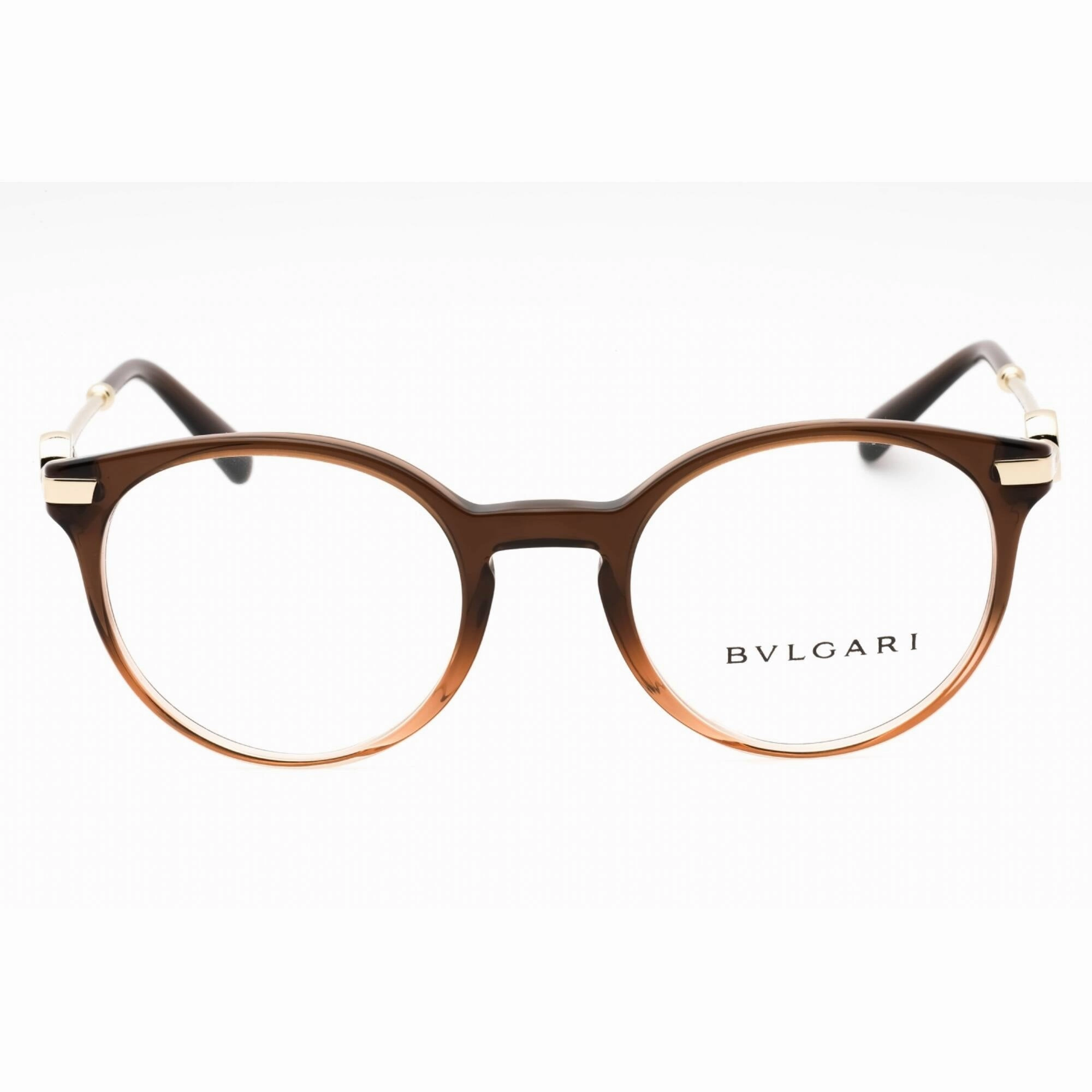 Bvlgari Women's Eyeglasses - Brown Gradient Beige Plastic Round Frame | 0BV4202 5476