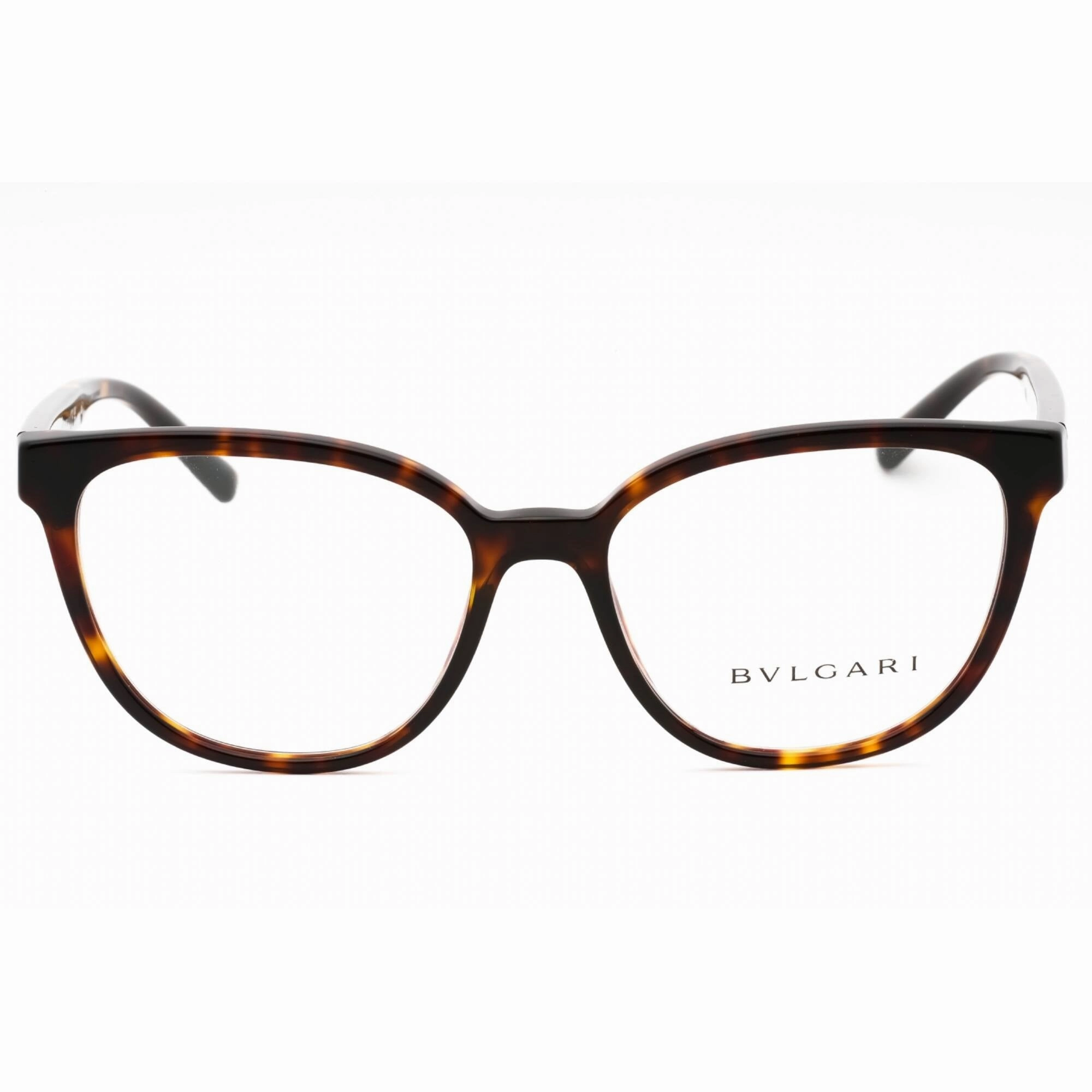 Bvlgari Women's Eyeglasses - Havana Plastic Full Rim Cat Eye 53mm Frame | 0BV4219 504