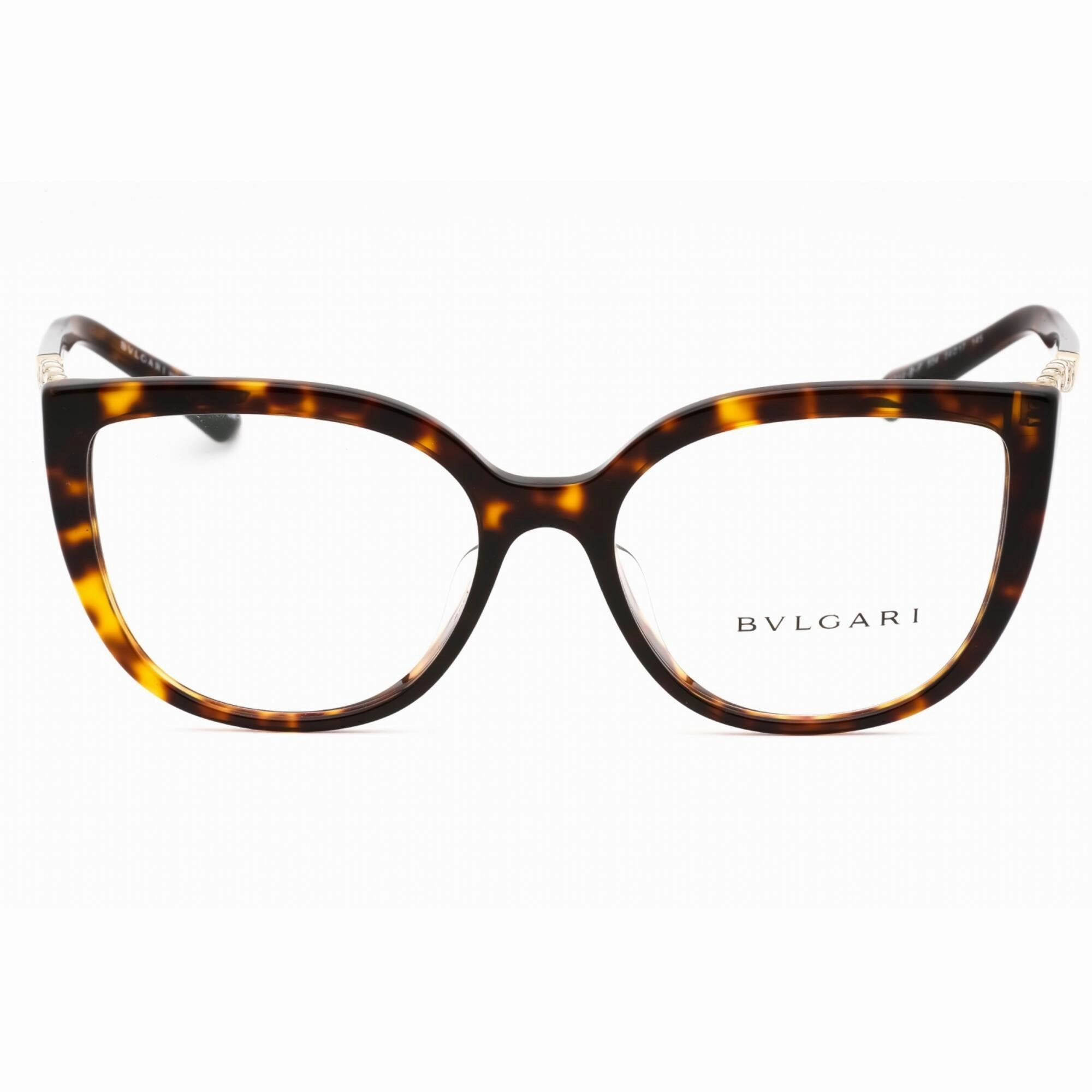 Bvlgari Women's Eyeglasses - Havana Plastic Full Rim Cat Eye Frame | 0BV4214BF 504