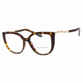 Bvlgari Women's Eyeglasses - Havana Plastic Full Rim Cat Eye Frame | 0BV4214BF 504