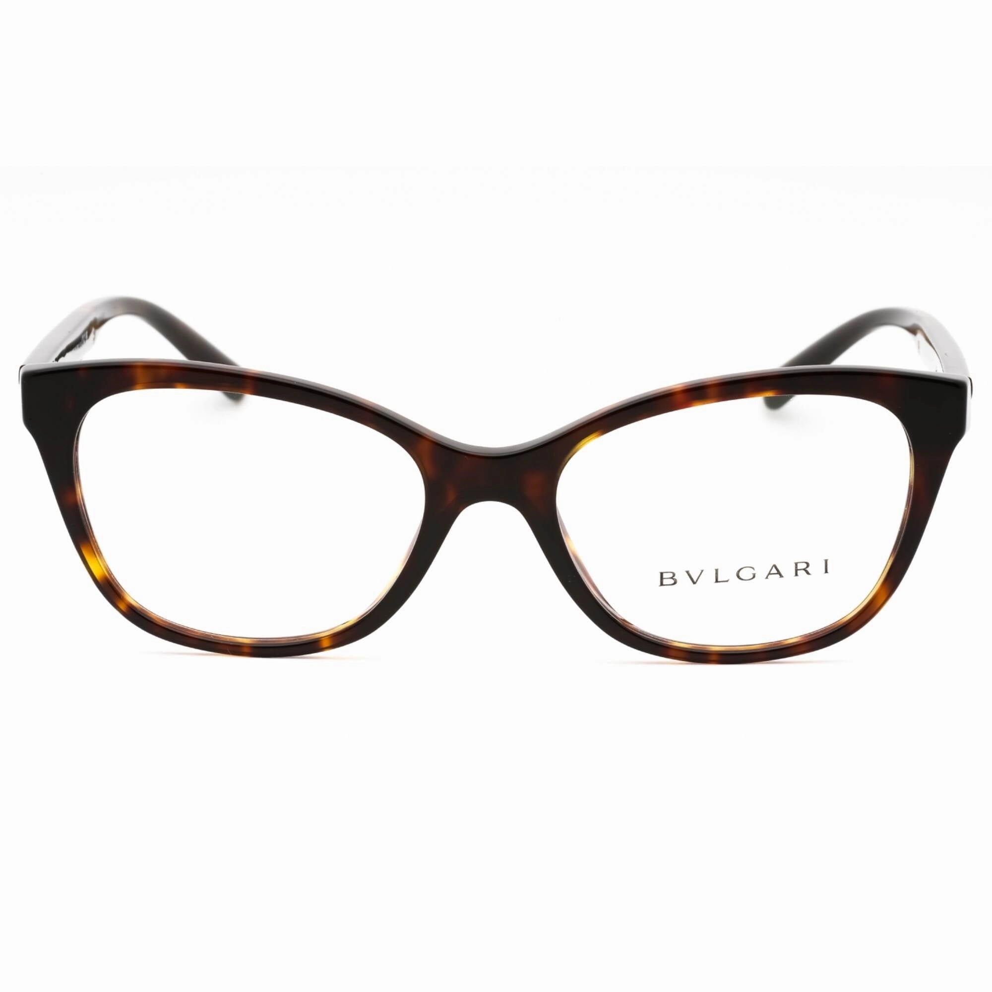 Bvlgari Women's Eyeglasses - Havana Plastic Full Rim Cat Eye Shape Frame | 0BV4211 504