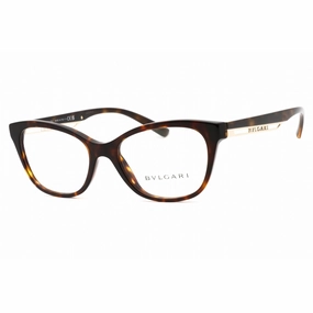 Bvlgari Women's Eyeglasses - Havana Plastic Full Rim Cat Eye Shape Frame | 0BV4211 504