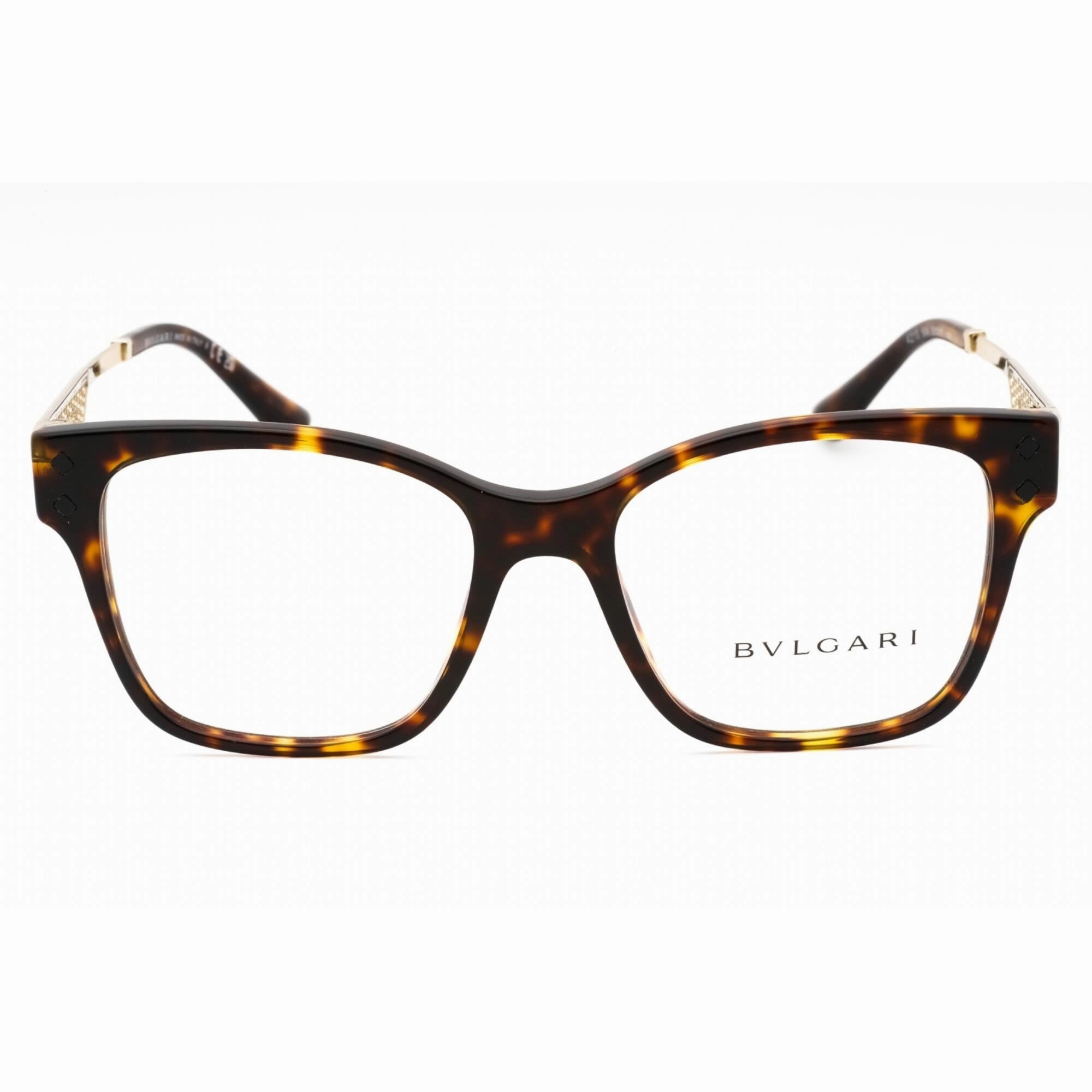 Bvlgari Women's Eyeglasses - Havana Plastic Full Rim Cat Eye Shape Frame | 0BV4213 504