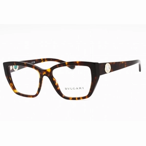 Bvlgari Women's Eyeglasses - Havana Plastic Full Rim Cat Eye Shape Frame | 0BV4221 504