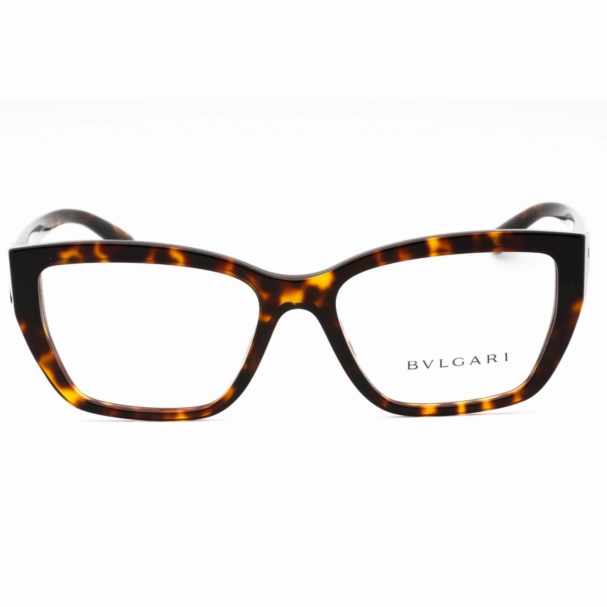 Bvlgari Women's Eyeglasses - Havana Plastic Full Rim Cat Eye Shape Frame | 0BV4221 504