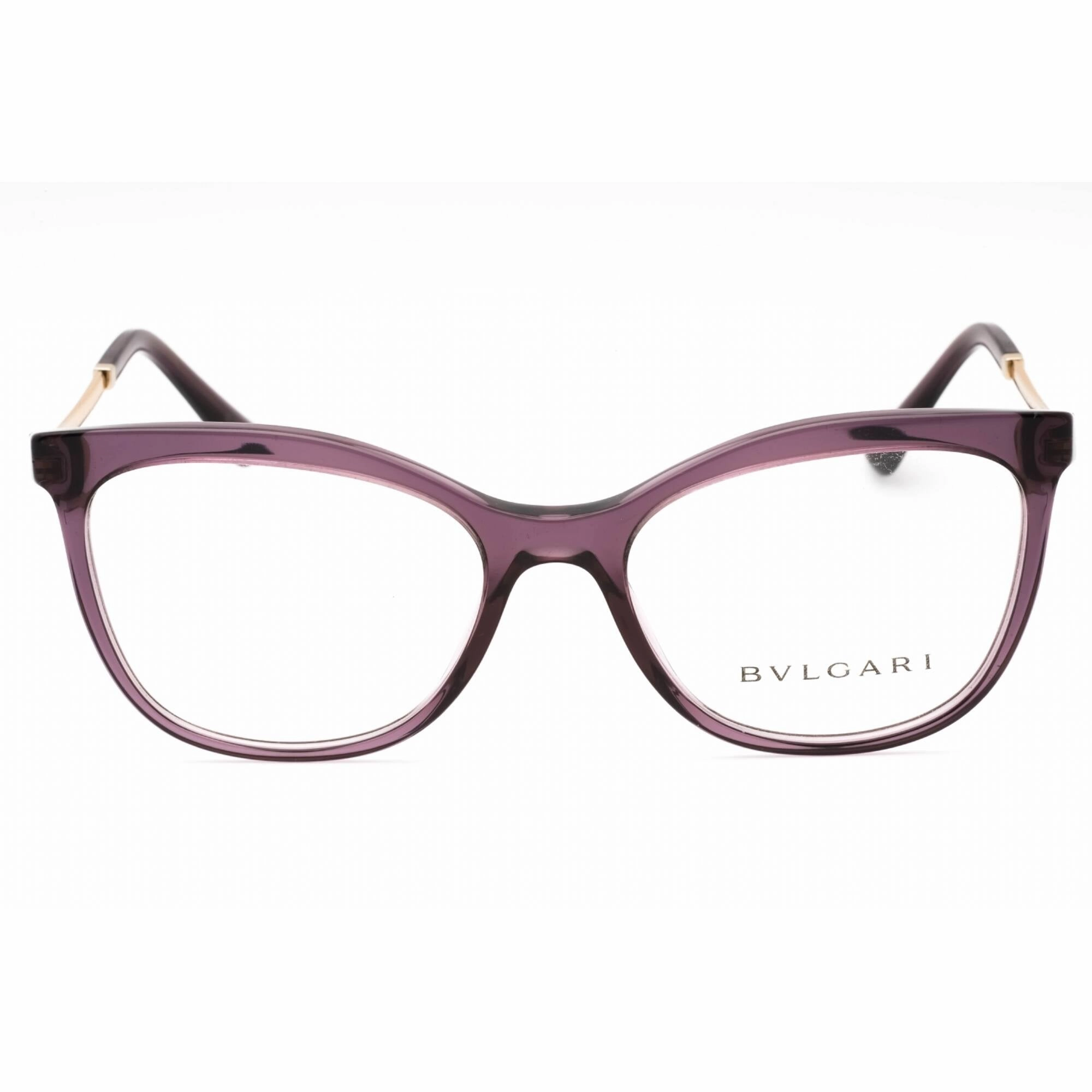 Bvlgari Women's Eyeglasses - Transparent Purple Plastic Cat Eye Frame | 0BV4218 5514
