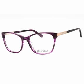 Cole Haan Women's Eyeglasses - Plum Horn Plastic Full Rim Cat Eye Frame | CH5049 510