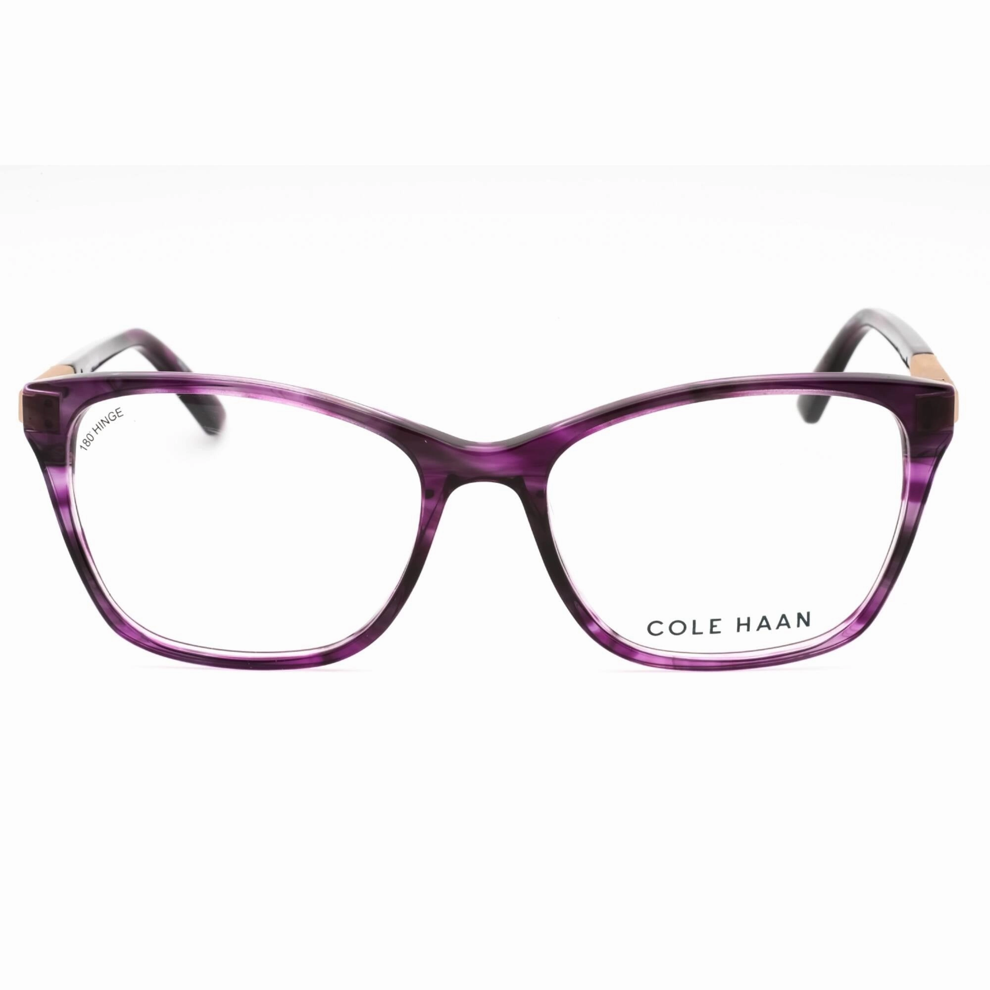 Cole Haan Women's Eyeglasses - Plum Horn Plastic Full Rim Cat Eye Frame | CH5049 510