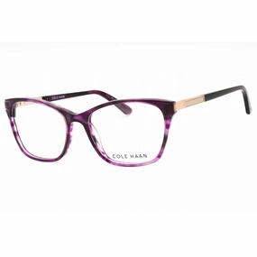 Cole Haan Women's Eyeglasses - Plum Horn Plastic Full Rim Cat Eye Frame | CH5049 510