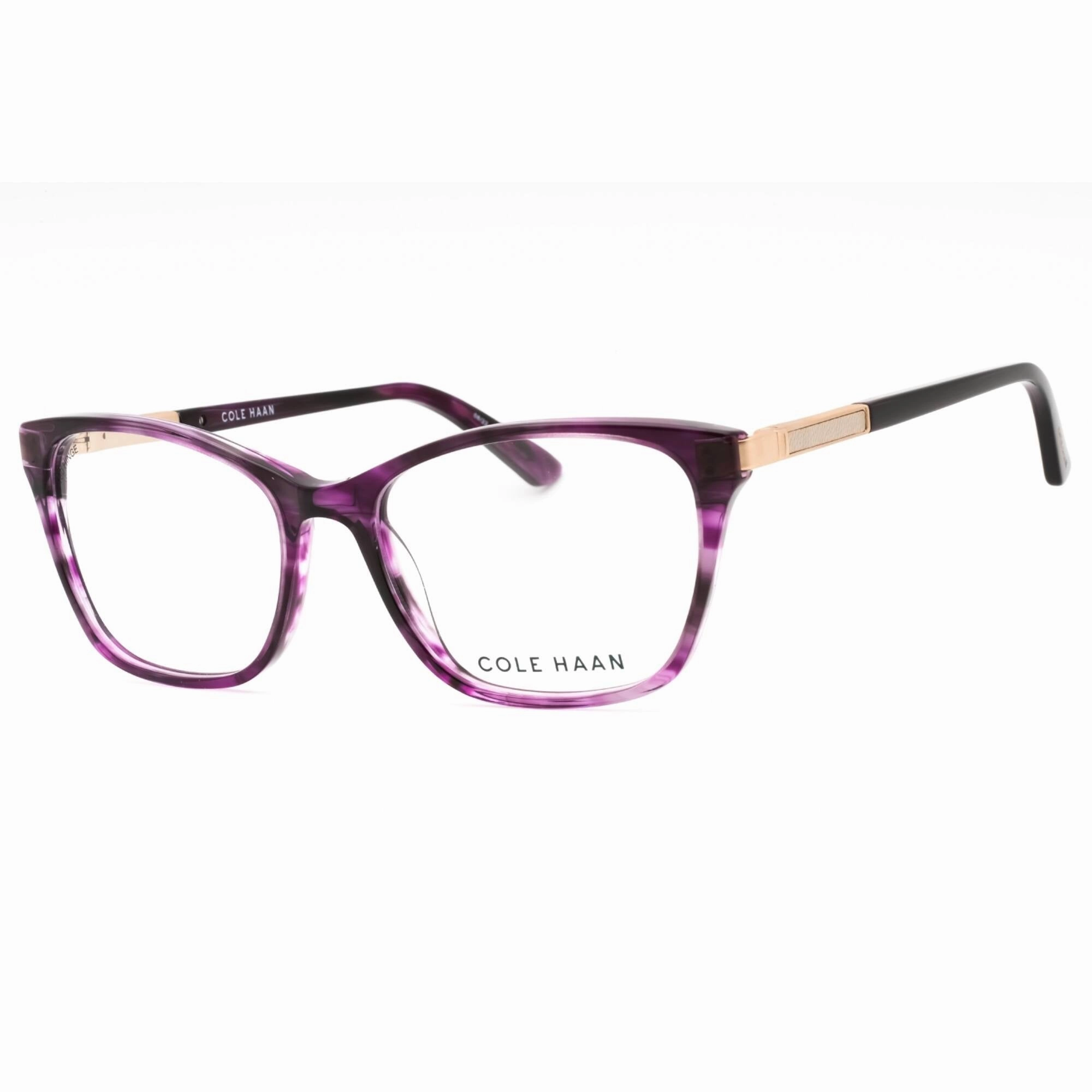 Cole Haan Women's Eyeglasses - Plum Horn Plastic Full Rim Cat Eye Frame | CH5049 510
