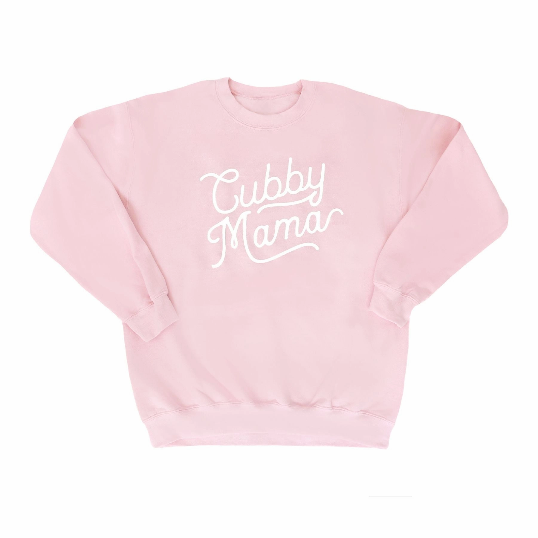 Crewneck Sweatshirt - Cubby Mama - Light Pink