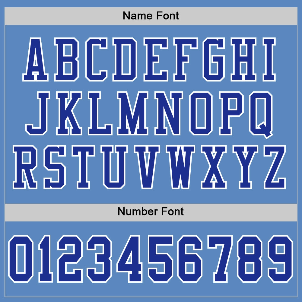 Custom Light Blue Royal-White Mesh Authentic Football Jersey