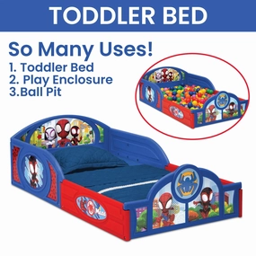 Delta Children 99780SMF-1164 Spidey And His Amazing Friends 3-Piece Toddler Bedroom Set Blue