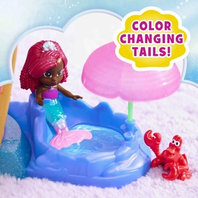 Disney 39924 Junior Ariel Deluxe Atlantica Palace Playset and 4-inch Figures, Lights and Sounds, 20-pieces Baby and Toddler Toys