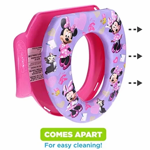 Disney Minnie Mouse 2 Pc Happy Helpers Essential Potty Training Set - Soft Potty Seat, Step Stool