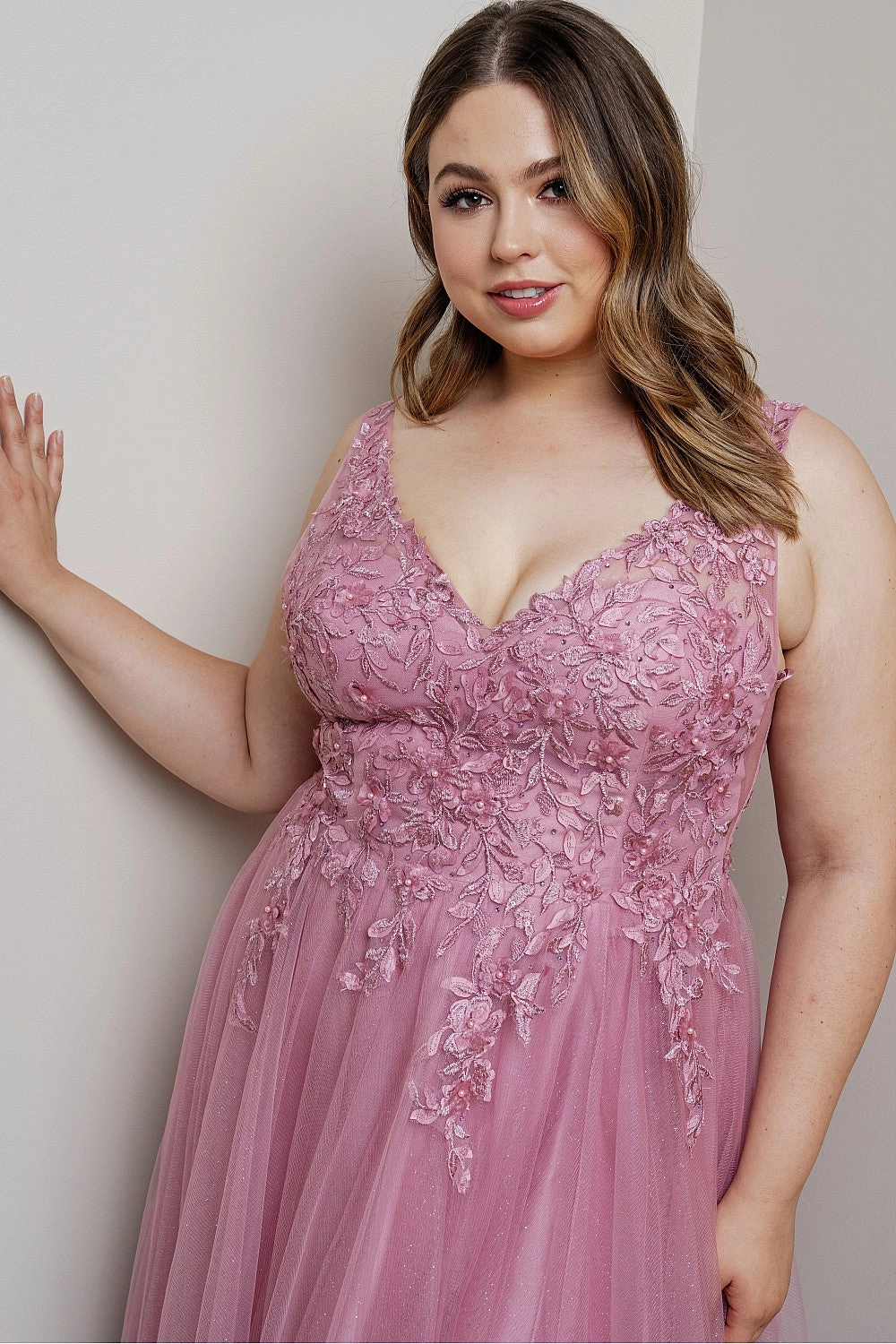 Donatella Dress in Rose - Plus