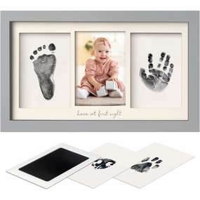 Duo Clean Touch Inkless Hand & Footprint Frame Kit (Cloud Gray)
