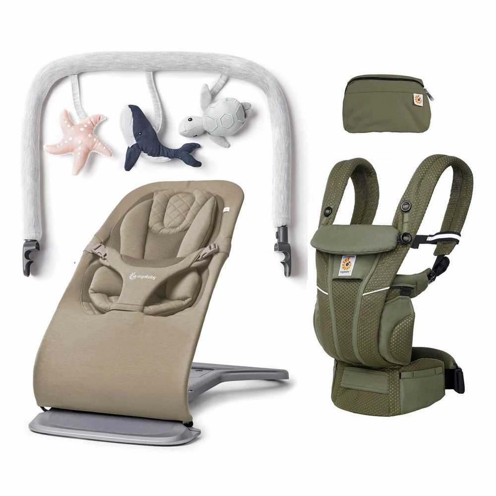 Ergobaby Omni Breeze Carrier   Evolve Bouncer Bundle