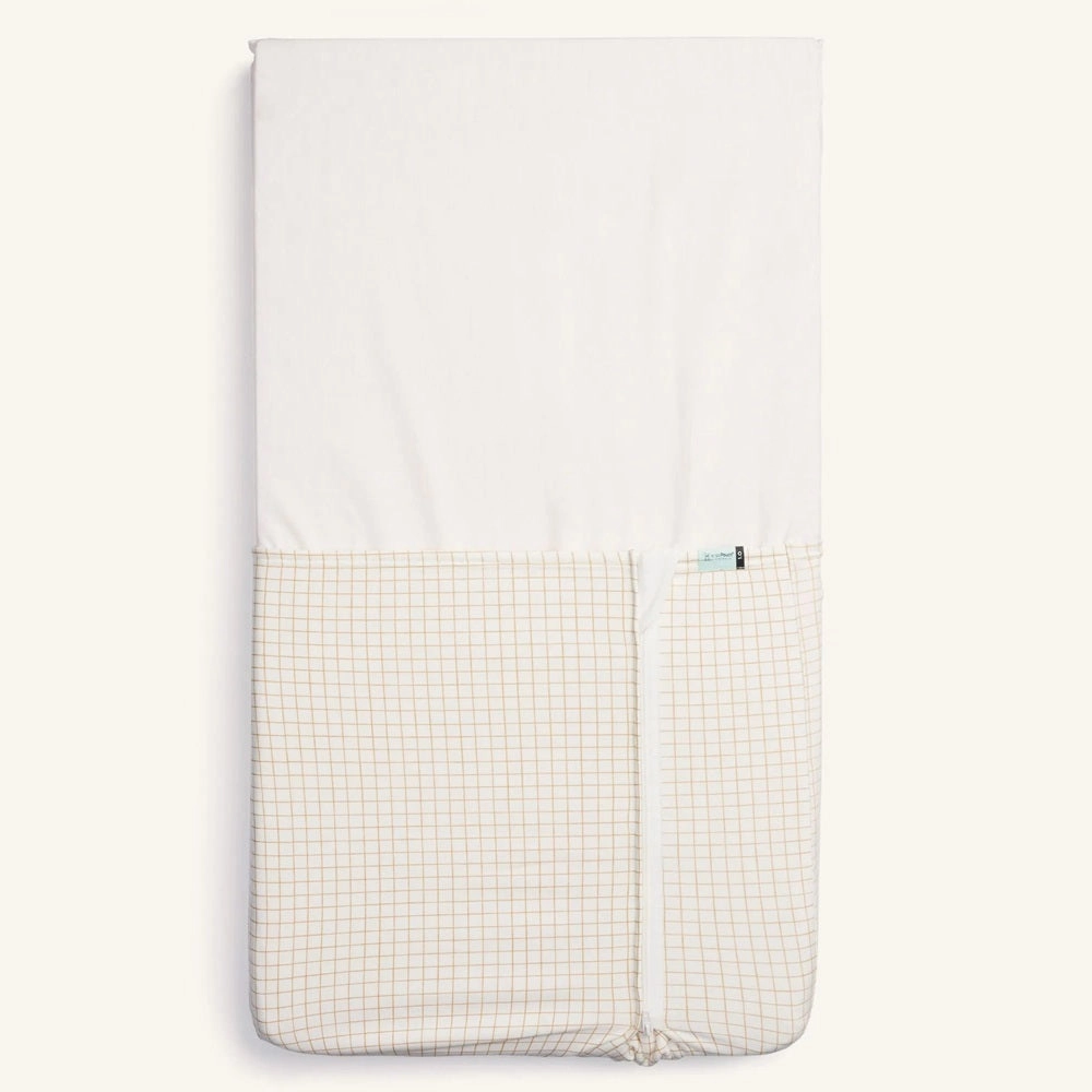 ErgoPouch Tuck Sheet Bedside Sleeper Caramel Grid