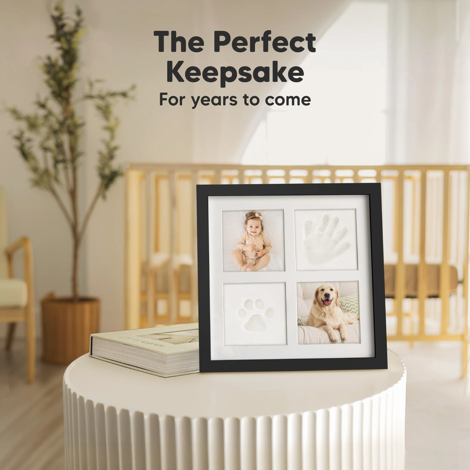 Ever Baby Hand & Footprint Keepsake Frame (Onyx Black)