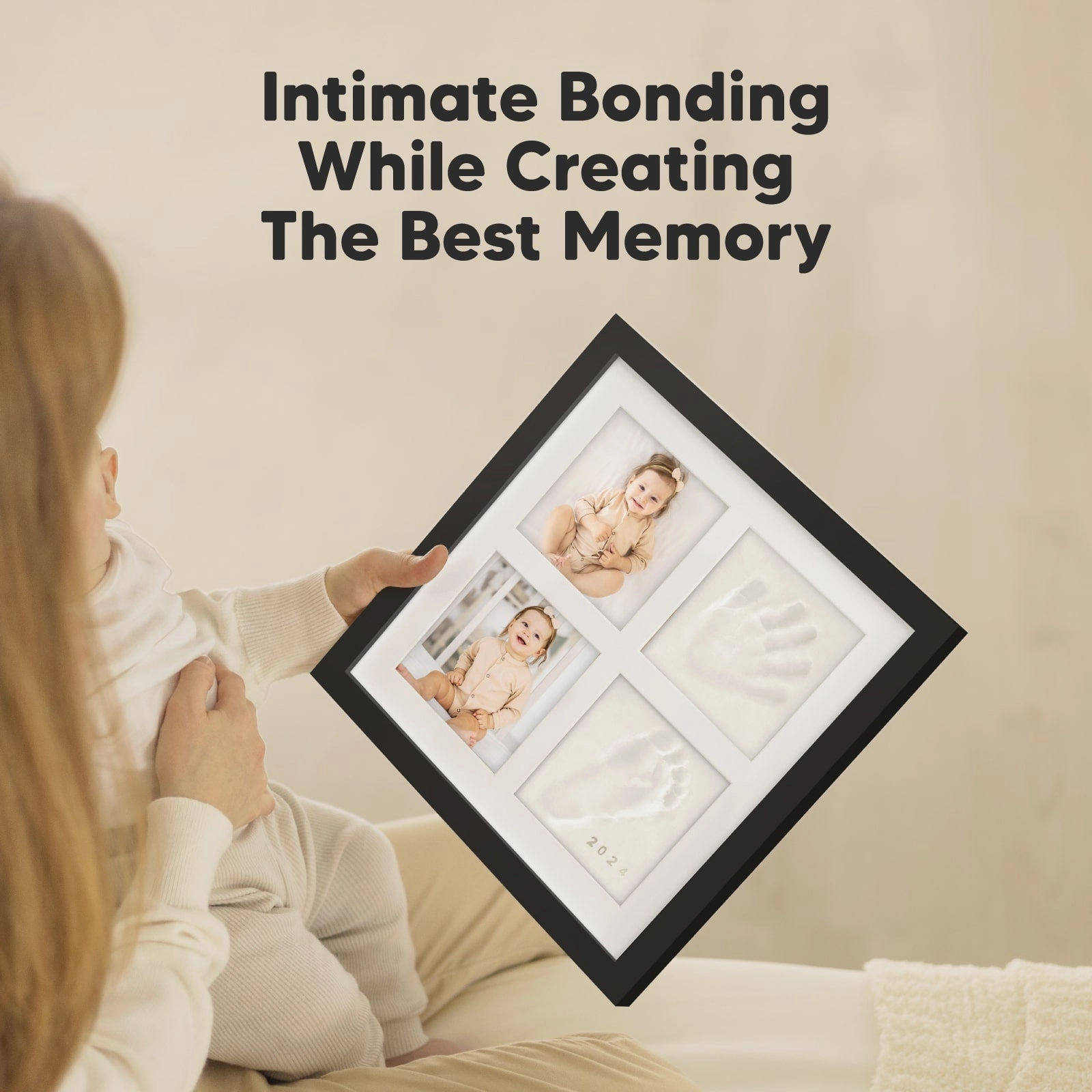 Ever Baby Hand & Footprint Keepsake Frame (Onyx Black)