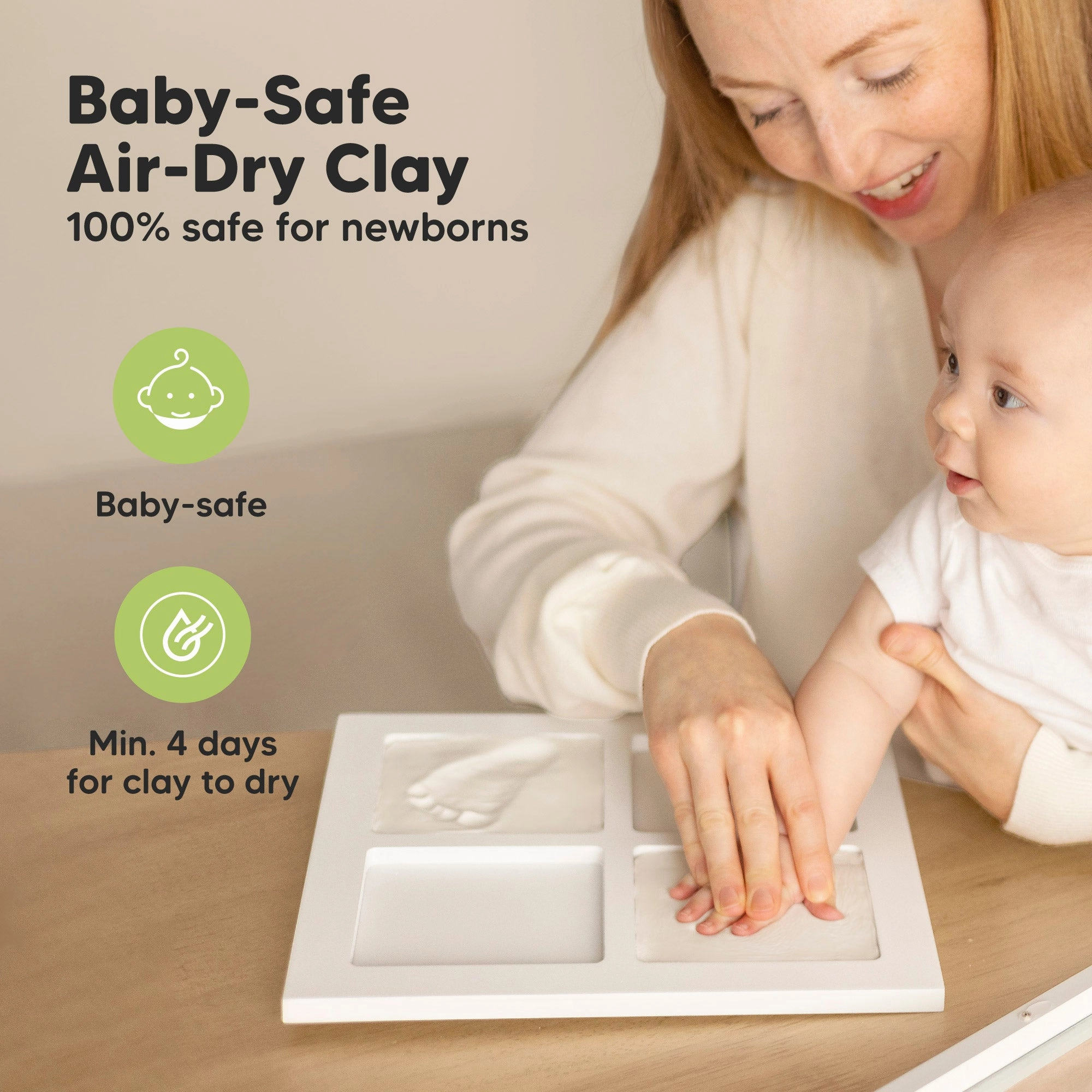Ever Baby Hand & Footprint Keepsake Frame (Vintage White)