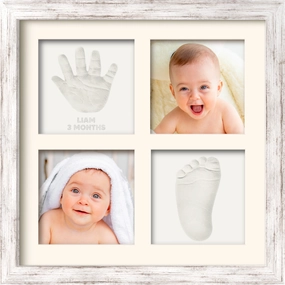 Ever Baby Hand & Footprint Keepsake Frame (Vintage White)