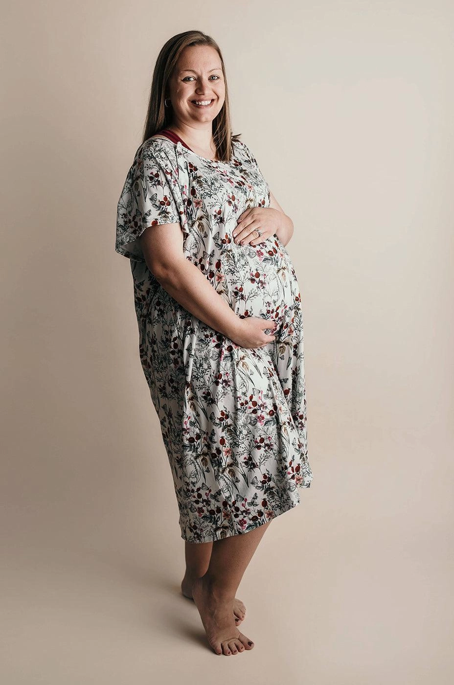 Floral Labor & Delivery Gown