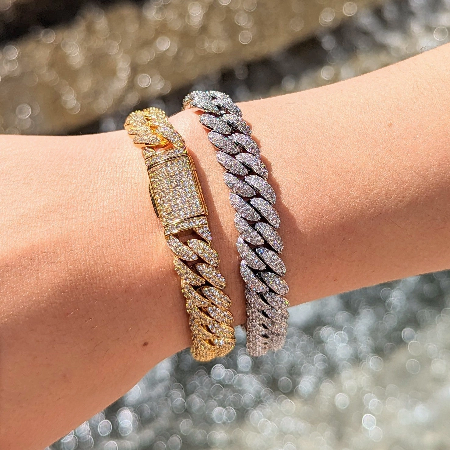 Gold Diamond Cuban Link Bracelet
