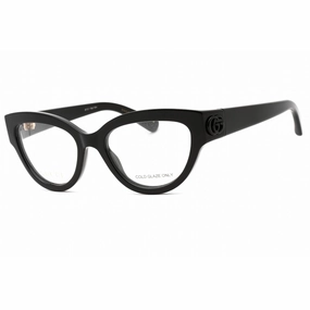 Gucci Women's Eyeglasses - Black Injected Propionate Full Rim Cat Eye | GG1598O 001