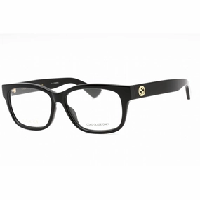 Gucci Women's Eyeglasses - Black Injected Propionate Rectangular Frame | GG1341O 001