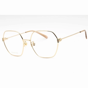 Gucci Women's Eyeglasses - Gold Metal Full Rim Geometric Shape Frame | GG1285O 001