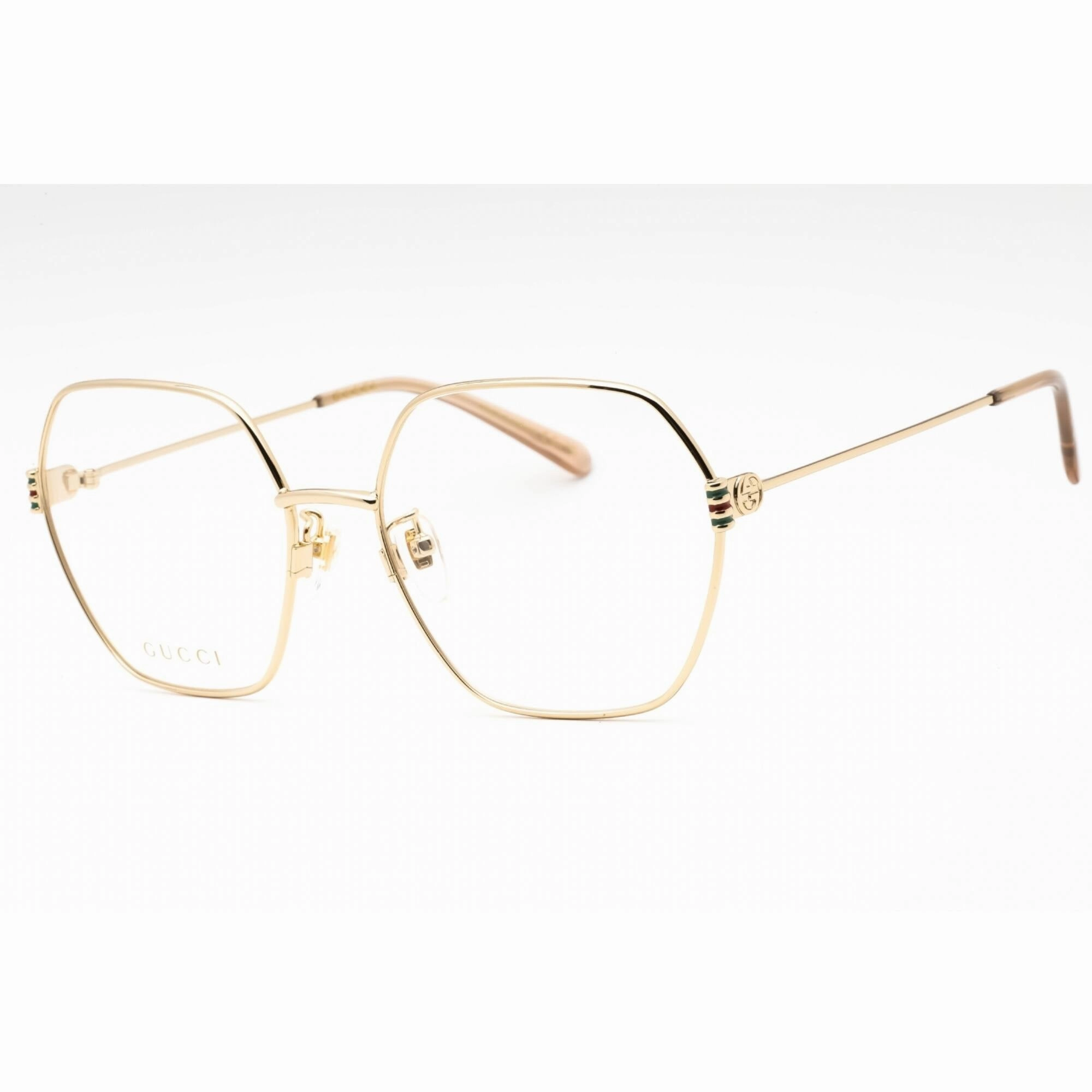Gucci Women's Eyeglasses - Gold Metal Full Rim Geometric Shape Frame | GG1285O 001