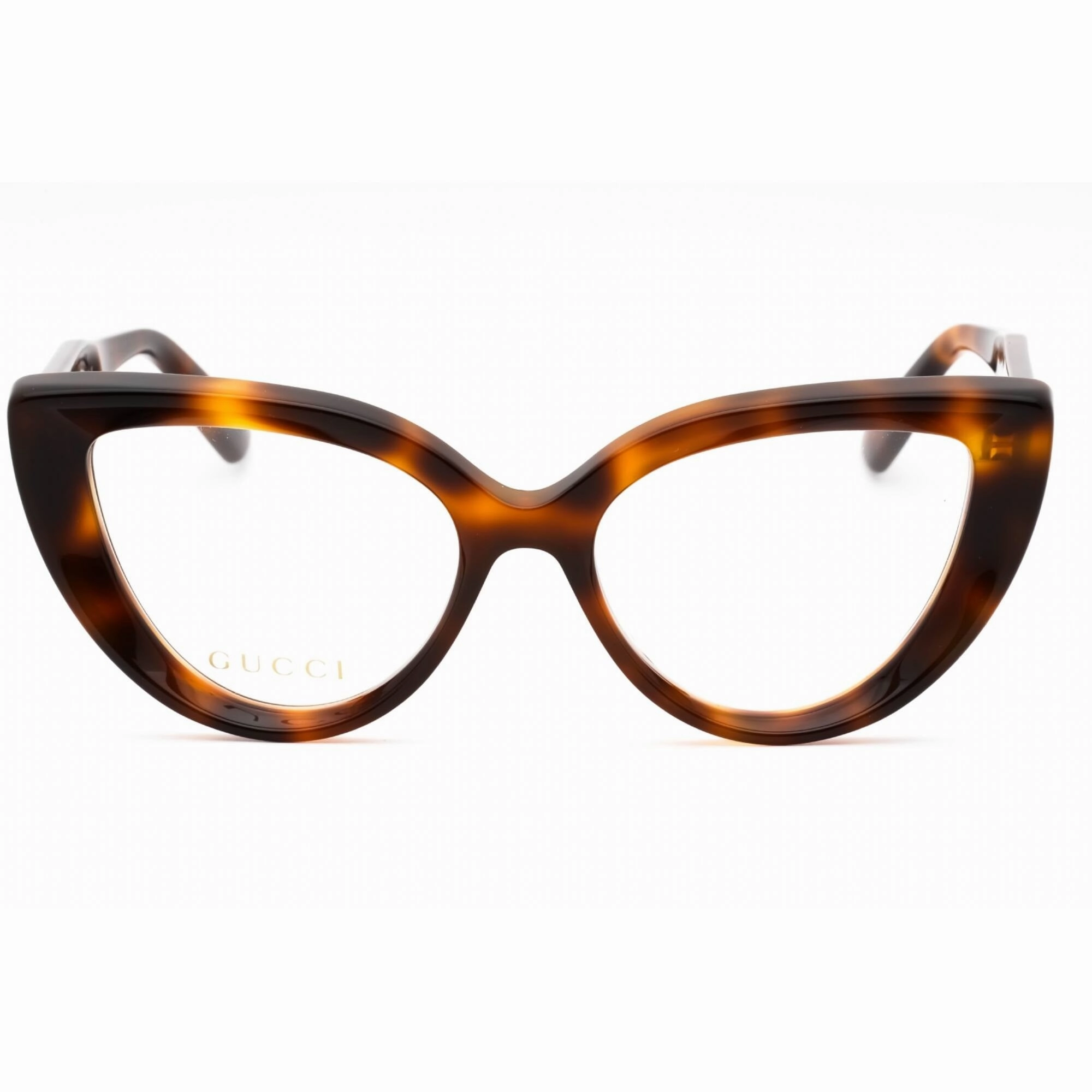 Gucci Women's Eyeglasses - Havana Acetate Full Rim Cat Eye Shape Frame | GG1530O 002