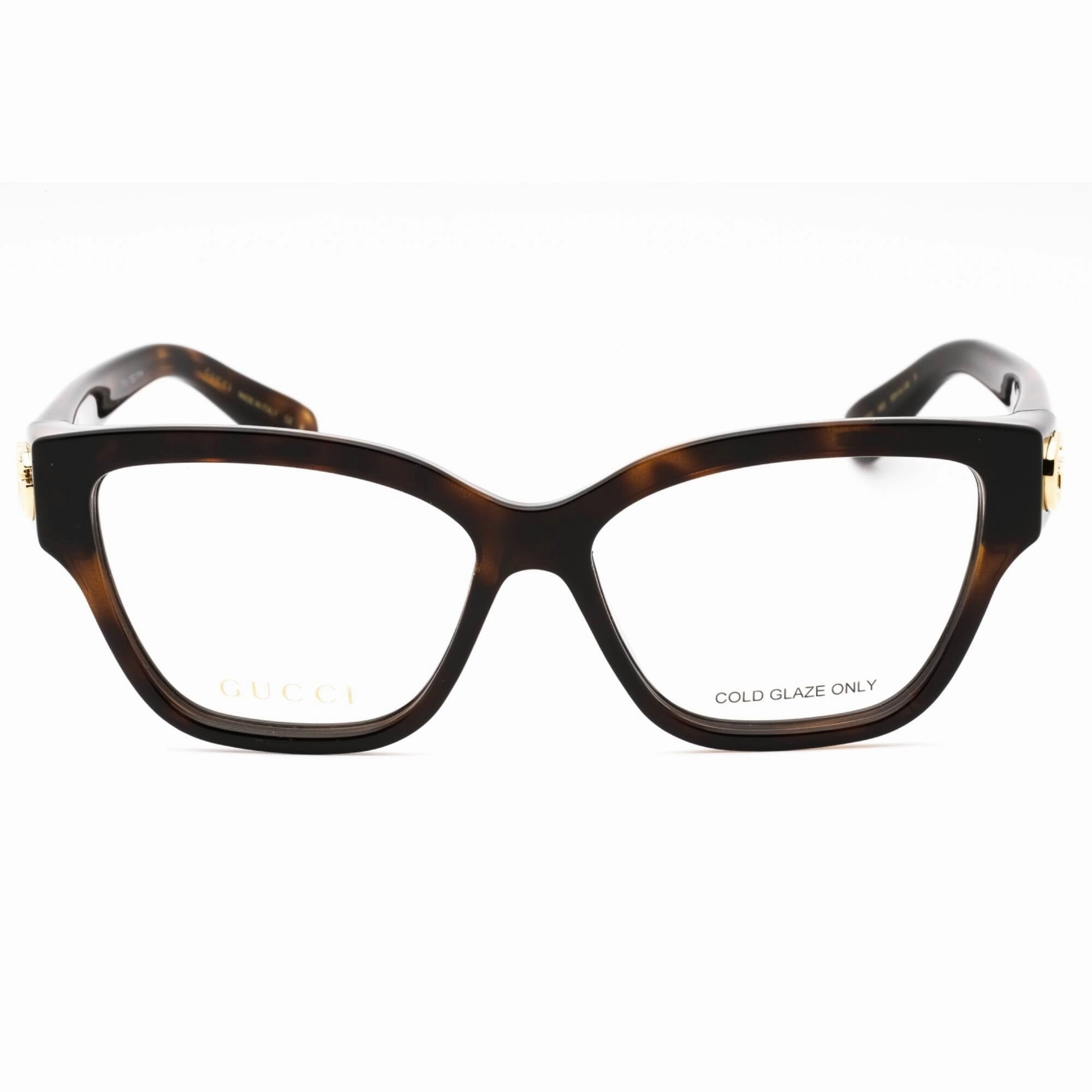 Gucci Women's Eyeglasses - Havana Full Rim Cat Eye Frame Clear Lens | GG1597O 002