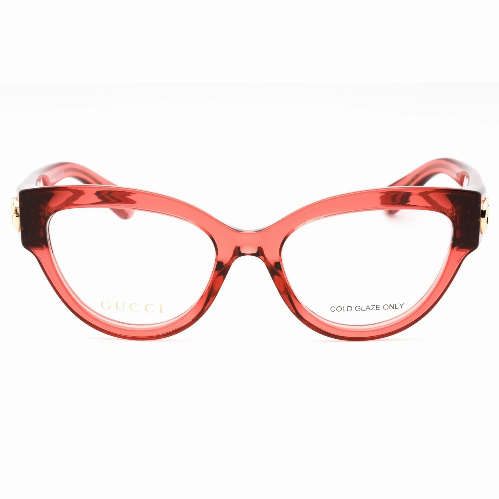 Gucci Women's Eyeglasses - Red Injected Propionate Full Rim Cat Eye | GG1598O 003