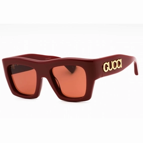 Gucci Women's Sunglasses - Burgundy Acetate Full Rim Square Shape Frame | GG1772S 003