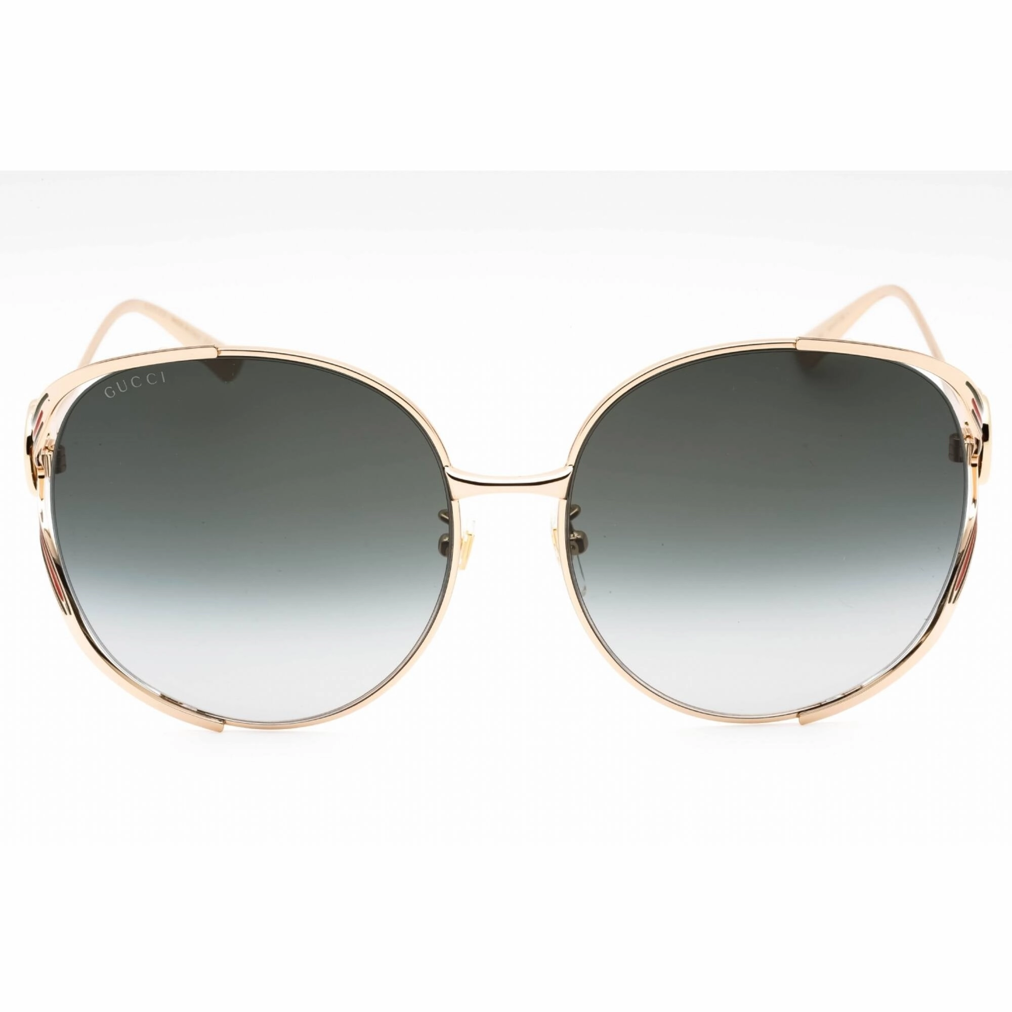 Gucci Women's Sunglasses - Gold Metal Full Rim Oversized Shape Frame | GG0225S 001