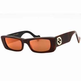 Gucci Women's Sunglasses - Havana Acetate Full Rim Rectangular Frame | GG0516S 015