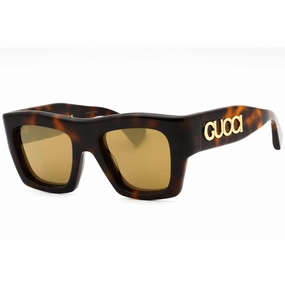 Gucci Women's Sunglasses - Havana Acetate Full Rim Square Shape Frame | GG1772S 007
